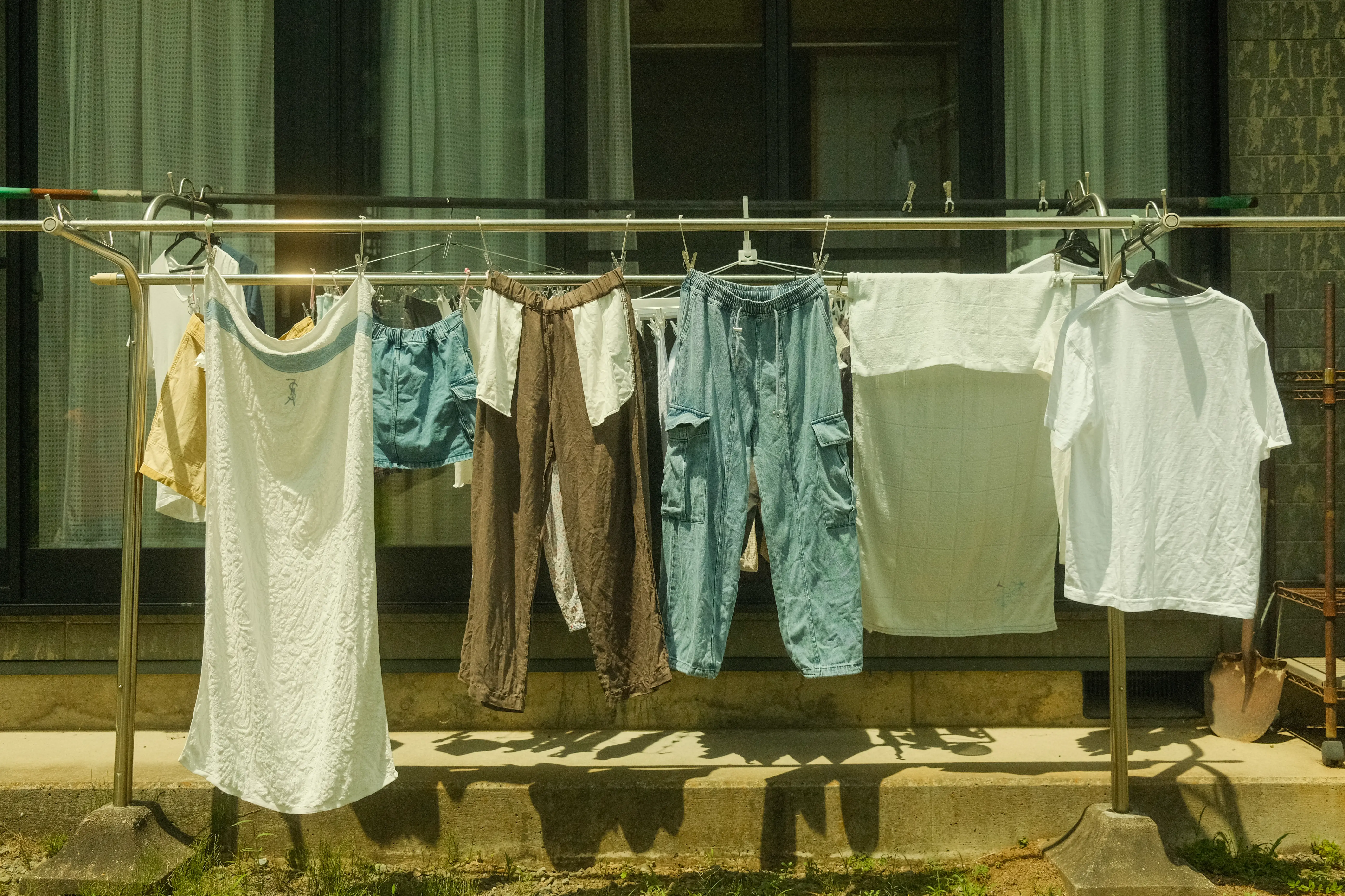 Clothing rack in Japan